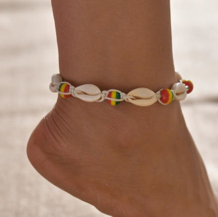 Fashion Shell Rice Beads Hand-Woven Adjustable Anklet Ocean Wind Beach Accessories 71ad3d30 b50d 4b27 8cf5 66e775287b23