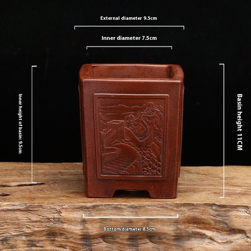 Purple Sand Flowerpot Classical Square Stick Bottle Desktop 71ba33ca 1192 4975 846e 721eb0907eae