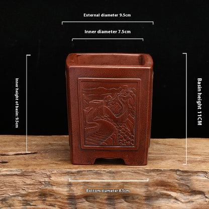 Purple Sand Flowerpot Classical Square Stick Bottle Desktop 71ba33ca 1192 4975 846e 721eb0907eae
