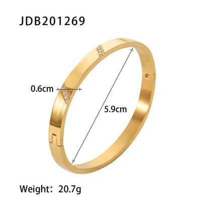 Fashionable And Versatile Gold-plated Stainless Steel Bracelets With Zirconia 71d55c1d b797 44ee b1f9 6c7d6df08014