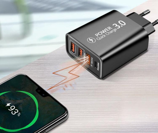 U.S. And European 3USB Mobile Phone Adapter - 图片 1