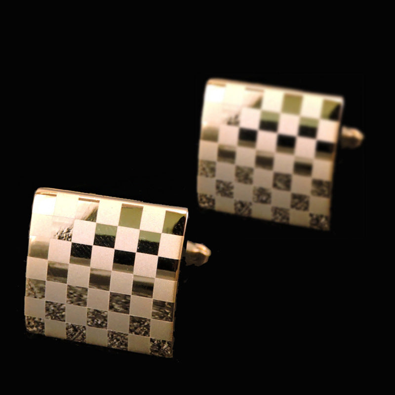 Men's Shirt French Cufflinks High Quality Enamel Vintage Pattern Laser Metal Cube Cufflinks 71e653e9 c5ae 488f 943f 916359f15