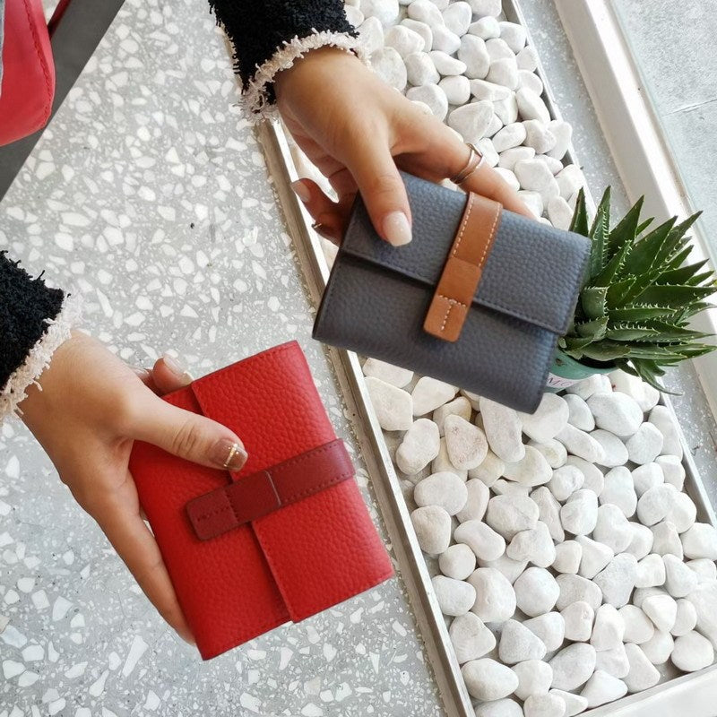First Layer Short Cowhide Color Matching Wallet 71fe77c4 9d33 4d88 a2ec aa392c323c44