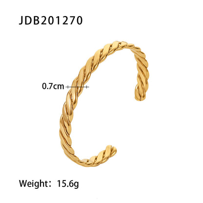 Fashionable And Versatile Gold-plated Stainless Steel Bracelets With Zirconia 72047d74 a5c2 45ea 8535 0486ec25de47