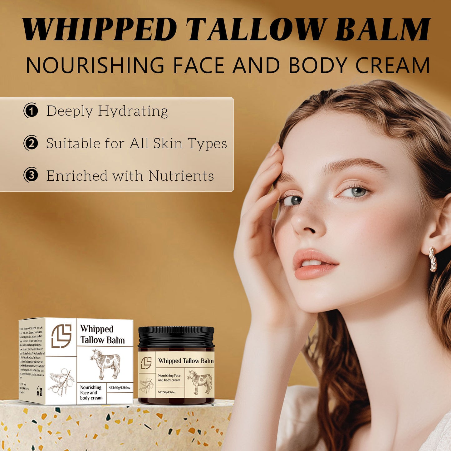 Beef Fat Cream 50g Whipped Tallow Balm Gentle Moisturizing 720f7d46 9b34 41f0 bb99 3add7384c5b4
