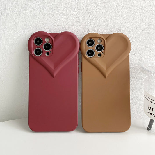 Love Heart Type Mobile Phone Case With Net Celebrity Material Bottom 72101227 c003 49b5 aa16 7974ebf1d802