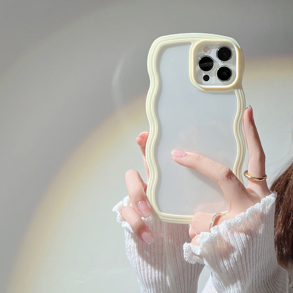 Wave Border Mobile Phone Case Solid Color Simple Candy Color 721a8175 bde8 40d3 8a69 ba6b95cbbd95