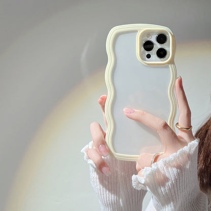Wave Border Mobile Phone Case Solid Color Simple Candy Color 721a8175 bde8 40d3 8a69 ba6b95cbbd95