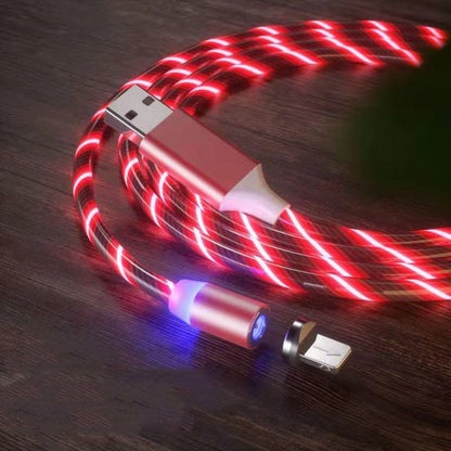 Mobile Phone Three-in-one Light-emitting Charging Streamer Magnetic Data Cable - 图片 3