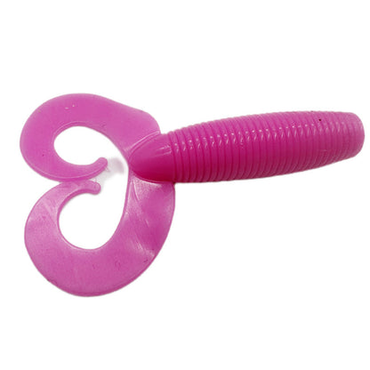 4.3g 67mm TPR Large Double Tail Rolled Tail Maggot Luer Soft Lure - HD Wireless Product #11