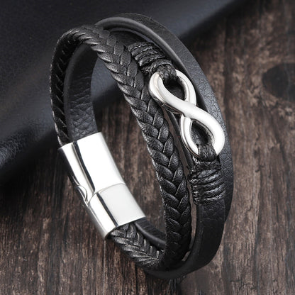 Woven multilayer leather bracelet 723722058453 31f04f94 b7be 4473 baf8 cc8a64ec3295