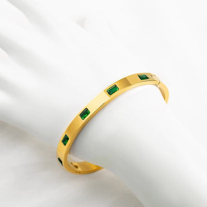 Stainless Steel Bracelet New Bracelet Wrist Ring Inlaid Stone Non-fading 725a20f1 2b3c 4543 9b80 2bdd5532bb79