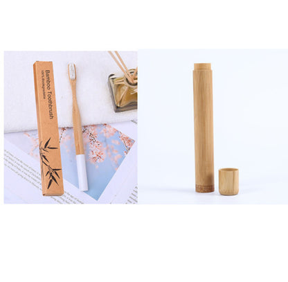 Natural bamboo handle round bamboo toothbrush 7260e21d 751e 4677 96cf 6a78476c161a