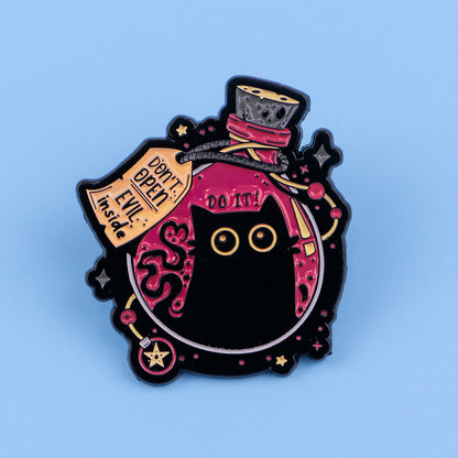 Creative Cartoon Cute Black Cat Alloy Brooch