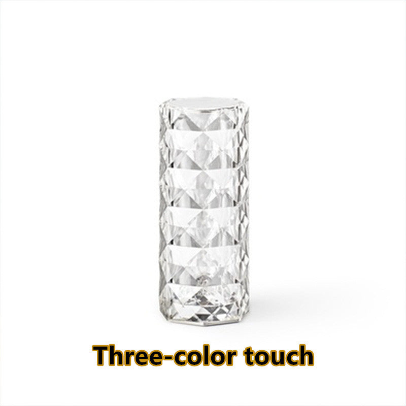 Nordic Crystal Lamp USB Table Lamps Bedroom Touch Dimming Atmosphere Diamond Night Light Rose Projector Lamp Decor 7284fe2a 1