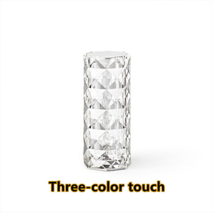 Nordic Crystal Lamp USB Table Lamps Bedroom Touch Dimming Atmosphere Diamond Night Light Rose Projector Lamp Decor 7284fe2a 1