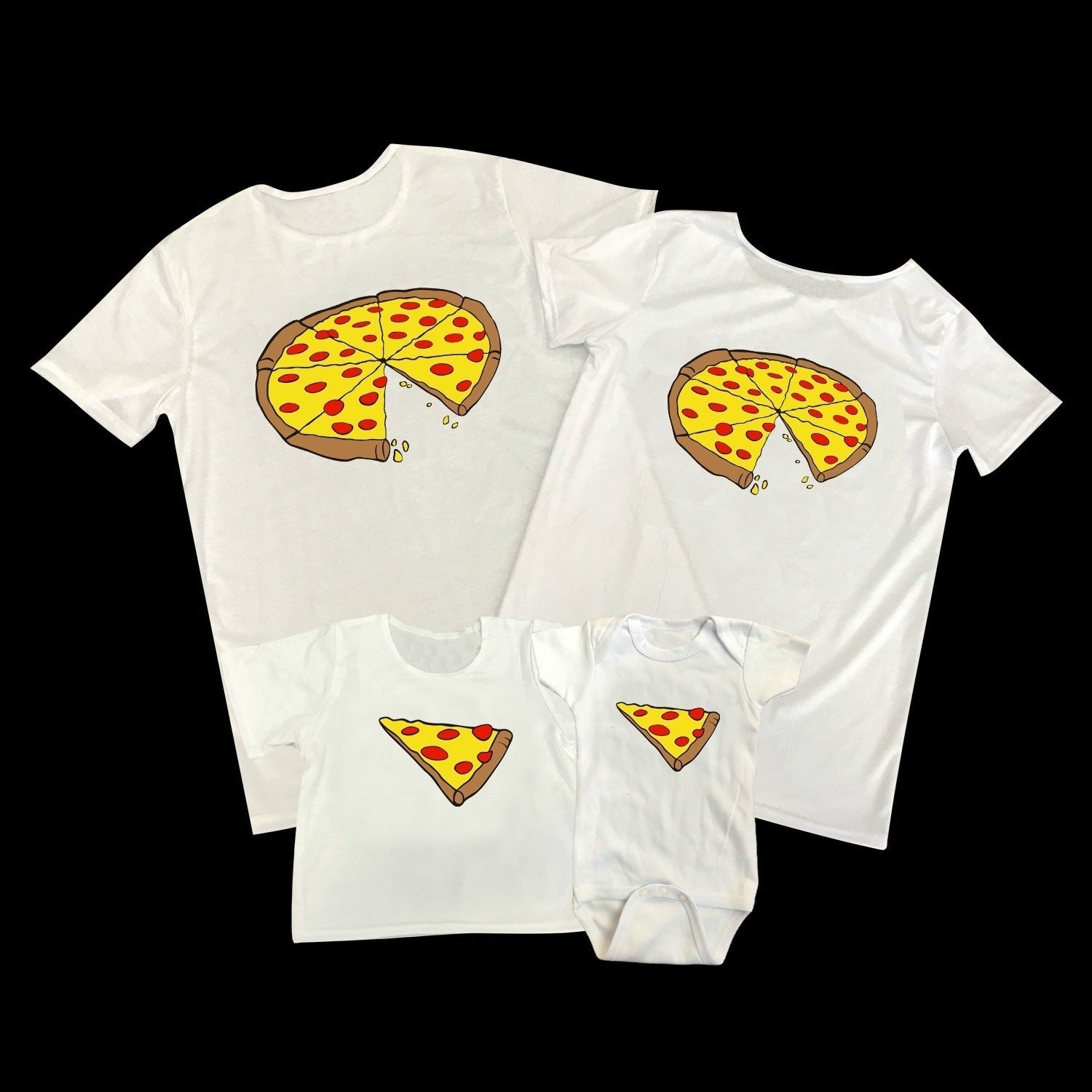 Cute Pizza Short Sleeve Family 728726805160