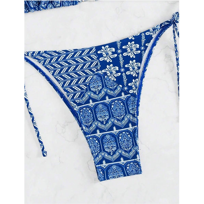 Split Bikini Printing Stitching Bandage Swimsuit 728d8baf d558 405b 861b d7bacf055aa4