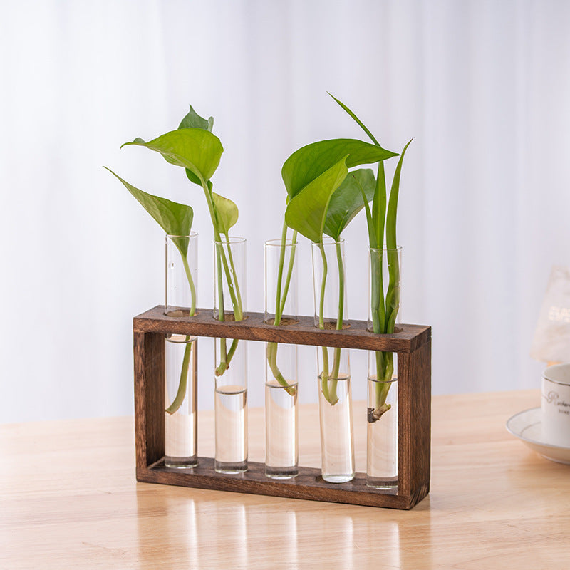 Creative Wooden Frame Hydroponic Plant Container Home Desktop Decorations 728f5f91 6ec1 450a b01f e01159b35776