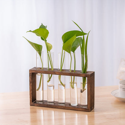 Creative Wooden Frame Hydroponic Plant Container Home Desktop Decorations 728f5f91 6ec1 450a b01f e01159b35776