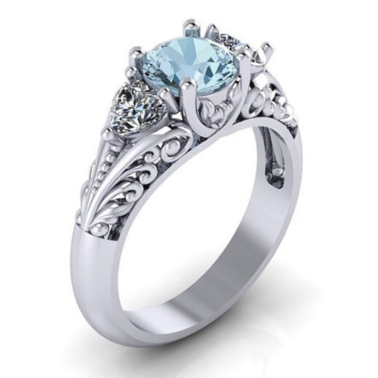 Diamond ring wish hot selling jewelry new European and American sapphire engagement ring creative couple ring 7290222669 1189