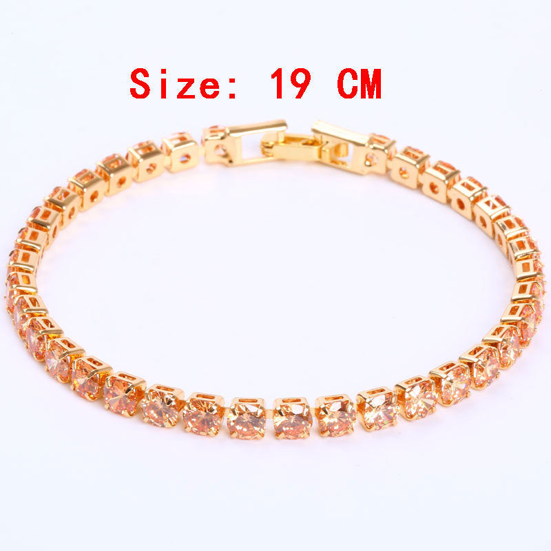 Row drilled zircon bracelet bracelet 72933590178075