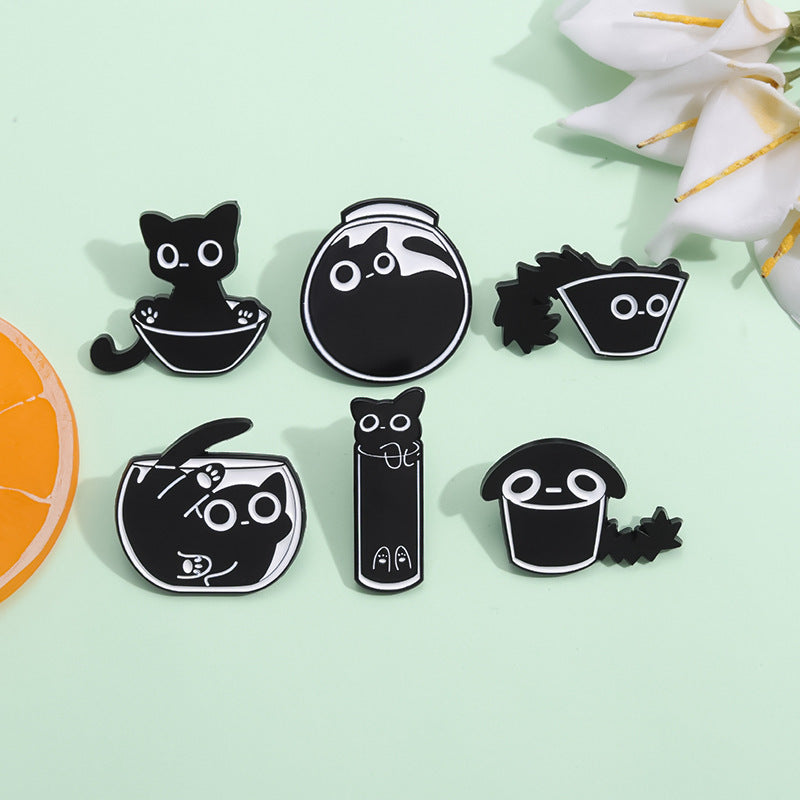 Foreign Trade New Cat-like Cute Animal Brooch Simple Minority All-match Decoration Scarf Buckle 729c2056 5a86 420a 981e d615f