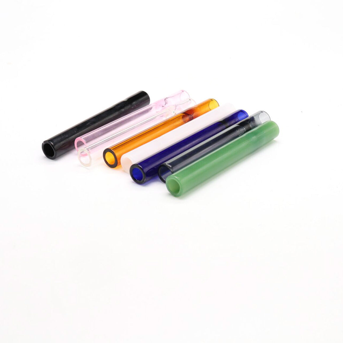 Telescopic Smoke Pipe Clear Straight Glass Suction Nozzle - 图片 2