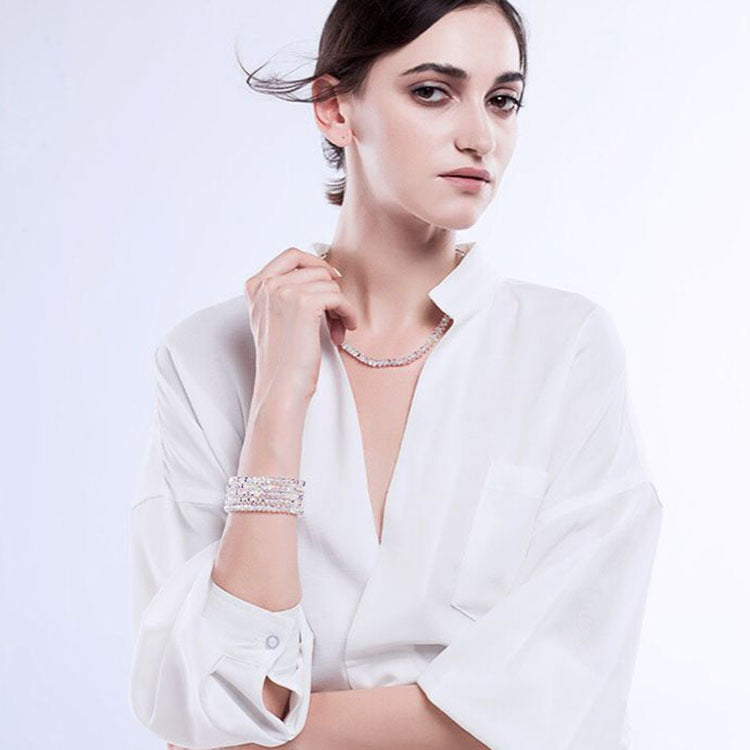 Women's Korean Simple Personalized Crystal Bracelet Elastic Bracelet 72d03d5c 9011 4af7 89a0 52d3e260d00e