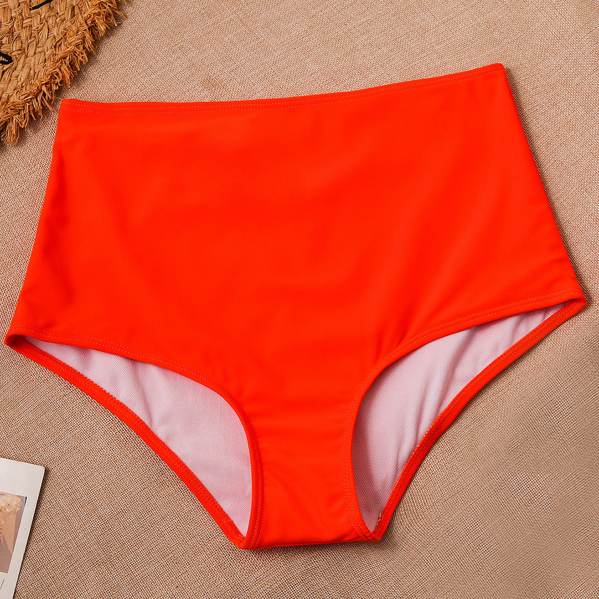 New Swimsuit Solid Color High Waist Pants Bikini Split Swimsuit Multicolor 72fcc9b4 e4b8 421d a8cb f42703adbdb5