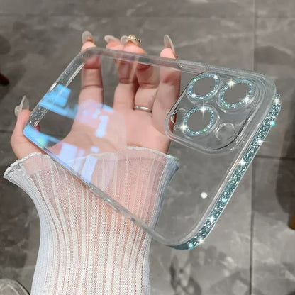 Glitter Frame Phone Case Transparent And Creative Mirror Glass Protective Cover 73078d9d 4ad0 4dfa ba38 7fc5abe30bed