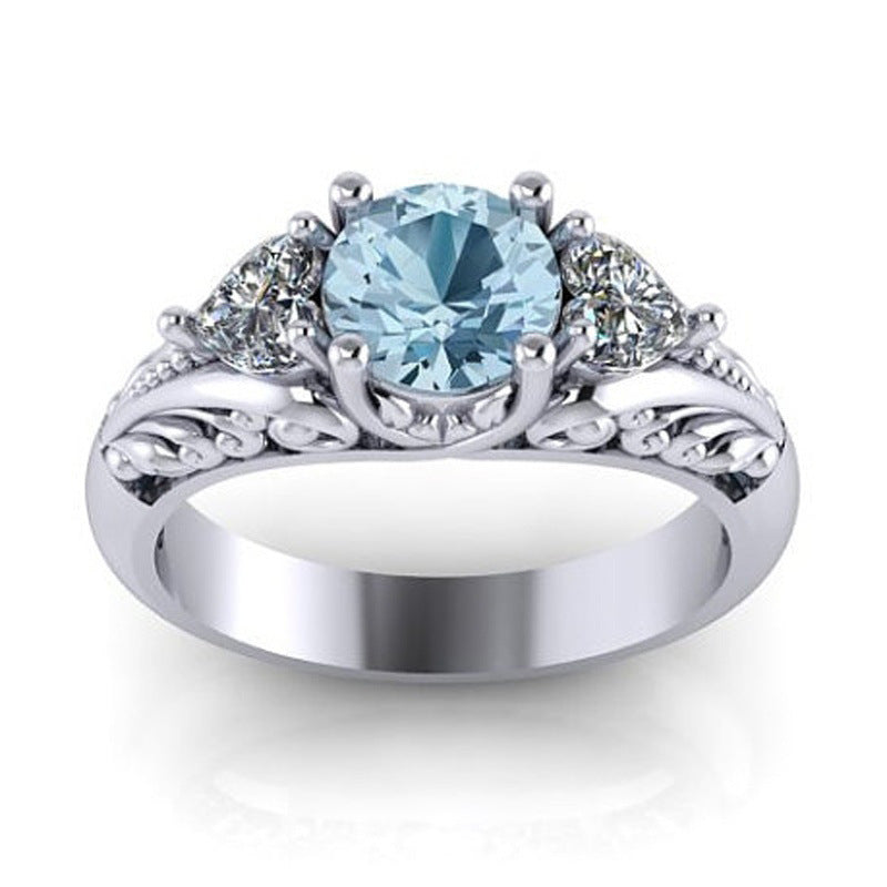Diamond ring wish hot selling jewelry new European and American sapphire engagement ring creative couple ring 7309970099 1189