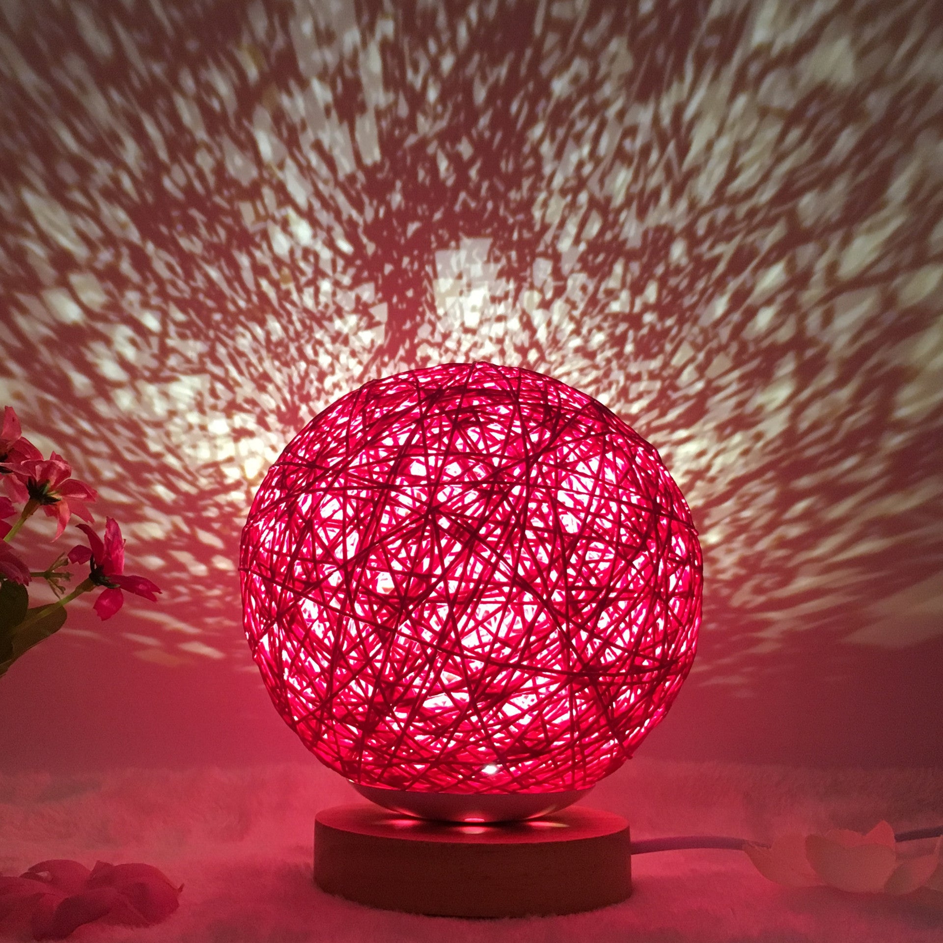 Amazon Hot Selling Creative Linen Table Lamp Novel and Unique LED Intelligent USB7 Color RGB16 Color Remote Control Rattan Ba