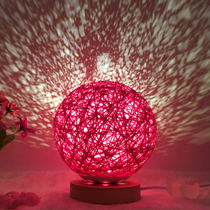 Amazon Hot Selling Creative Linen Table Lamp Novel and Unique LED Intelligent USB7 Color RGB16 Color Remote Control Rattan Ba