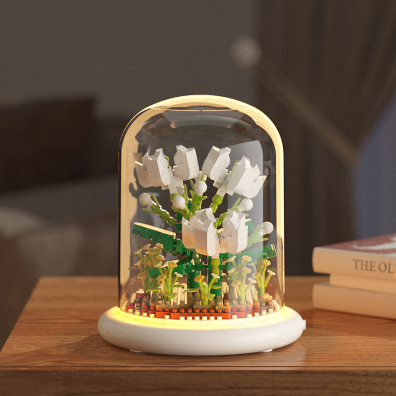 Building Block Flower Eternal Rose Small Particle Building Block Assembly Toy Gift Desktop Decoration 7328b1f4 dbd1 4154 983d
