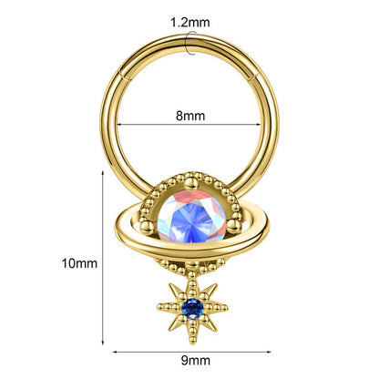 Closed Ring Star Ball Pendant Nose Ring Personality Piercing Jewelry 73382c50 fc92 4241 ad77 6dc777f0e796