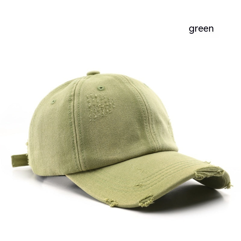 Men's And Women's Fashion Wash Ripped Denim Peaked Hat 73624ade 9f7d 44fa bcb5 bee55a8d023a trans