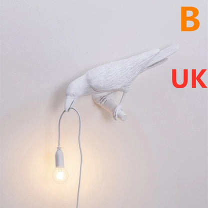 Creative Auspicious Bird Resin Wall Lamp Decoration 73710585121853