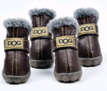 Dog Thick Snow Boots Keep Warm Teddy Autumn And Winter VIP Shoes 737531435486