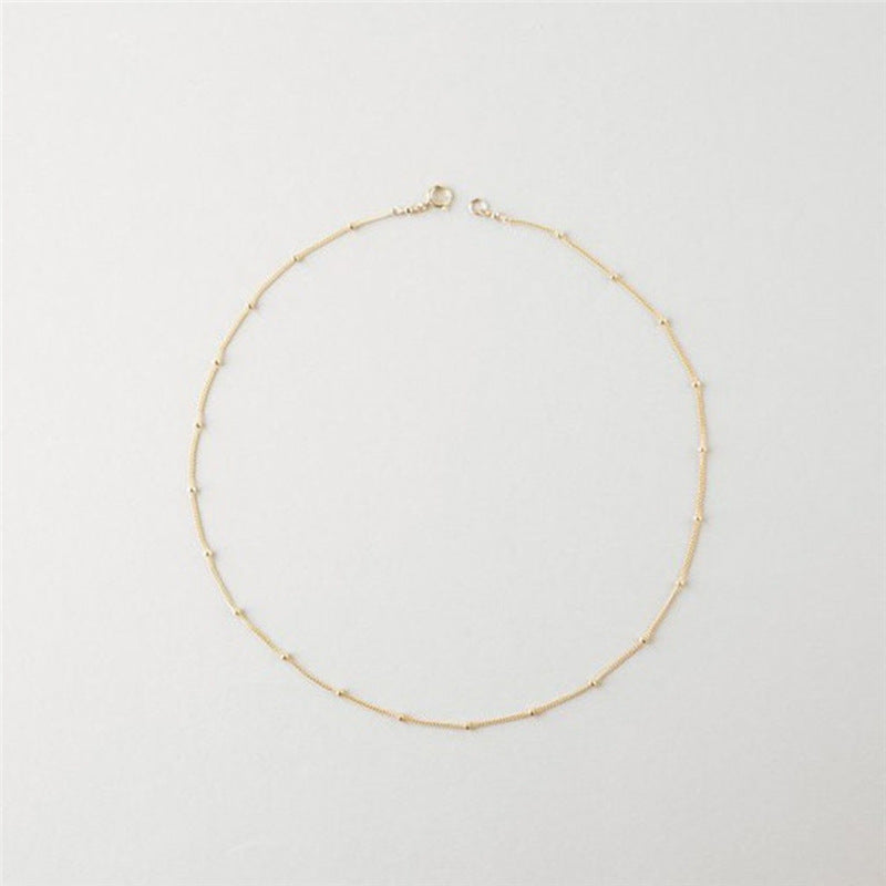 Peas chain plated simple stacked belt wild clavicle chain 7388530177960