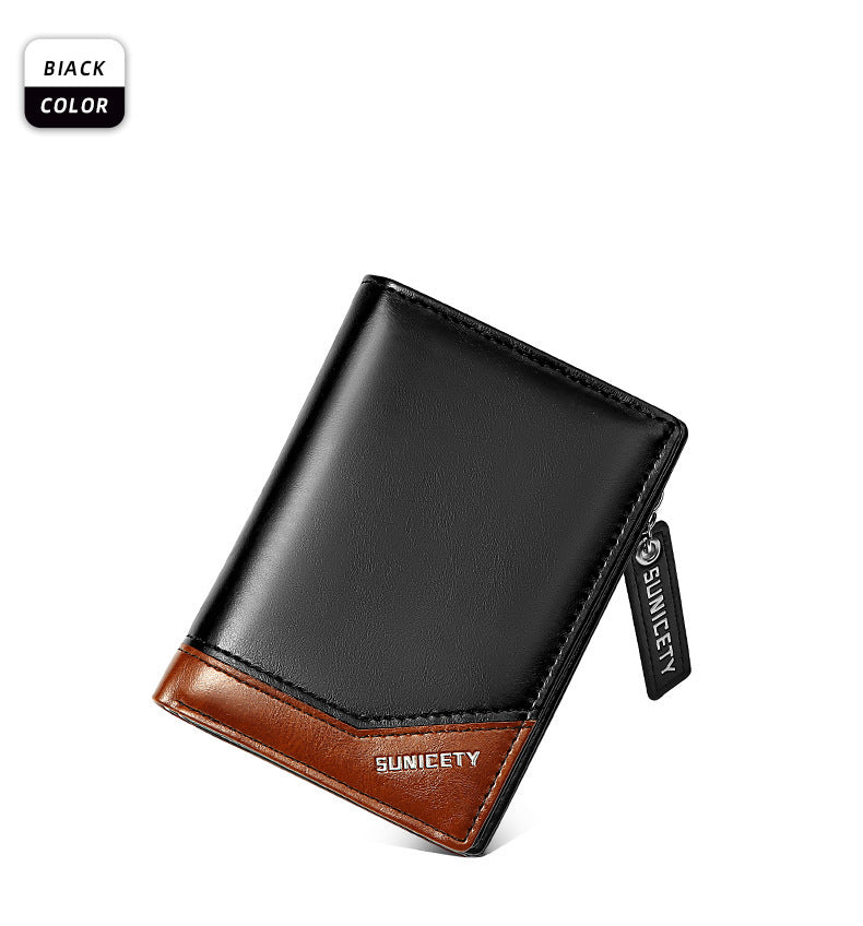 PU Leather Multifunctional Zipper Short Men's Wallet 738c3aab 59d3 4e89 b766 66b12c28feff