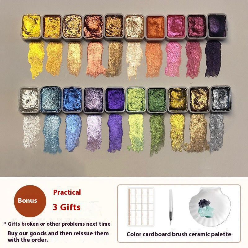 Traditional Chinese Painting Mineral Pearlescent Watercolor - 图片 2
