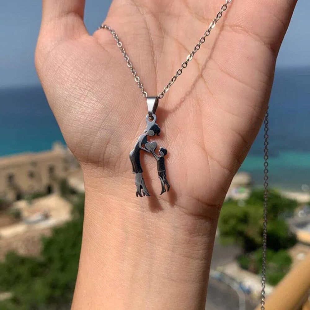 Stainless Steel Mother And Children Necklace Love Mom Son Daughter Pendant Necklace Family Gifts 73bb17ae 068c 4931 8f69 bc10