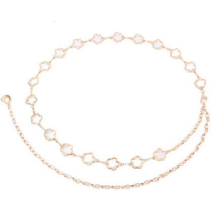 Metal Waist Chain Accessories Flower Thin Belt 73caae72 60f7 483f b99c 5053d6338b68