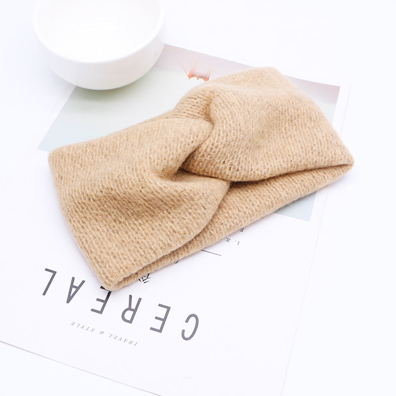 Woven Knitted Turban Headband Sweet And Versatile Wide-brim Headdress 73cb8dfd 87a5 48be b8bb 88b806fe8bfc