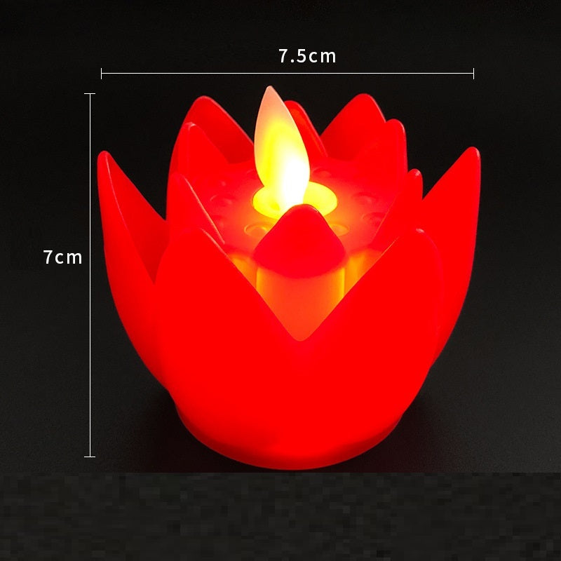 Temple Buddha Front Lotus Lamp Tribute Led Electronic Flower Shape Candle Light 73e11868 8375 4c36 9df5 88653a6474af