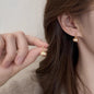 Fashion Steamed Bread Pearl Female Stud Earrings 73e721a5 2af7 4cc6 bb61 01a9c81438f5