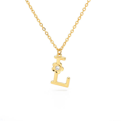 Rose English Alphabet Pendant Necklace 73fd723d 0e62 4844 850b 7401c3e74770