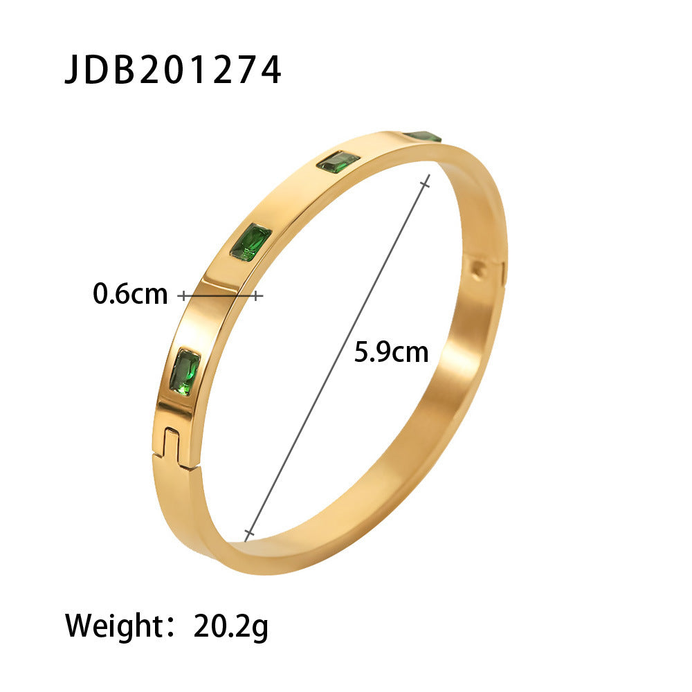 Fashionable And Versatile Gold-plated Stainless Steel Bracelets With Zirconia 73fef462 4733 4cac 8a0b 5130e8b562ec