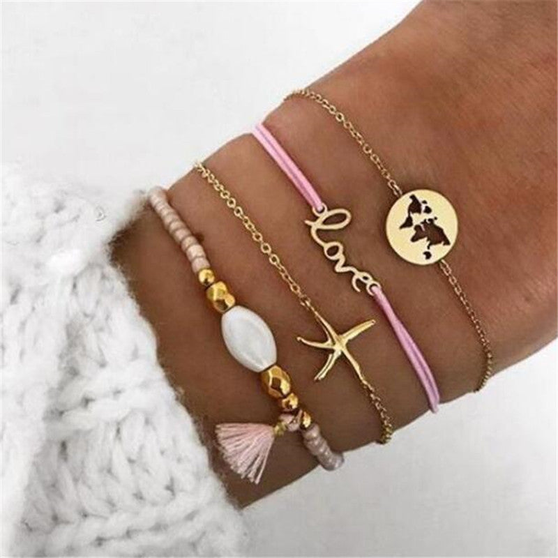 Bohemian Bracelets & Bangles Set Vintage Bead Boho Charm Bracelet For Women Jewelry Accessories Pulseras Mujer Bijoux Femme 7